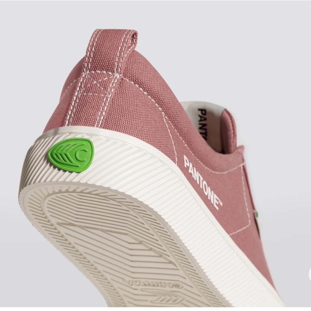 Cariuma + Pantone OCA Low Withered Rose Canvas Contrast Thread Sneaker - Picture 4 of 13